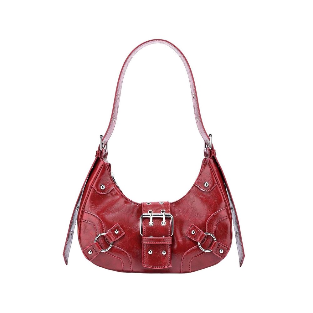 Studded Pu Leather Clutch Shoulder Tote Handbag Adjustable Strap Boho c: